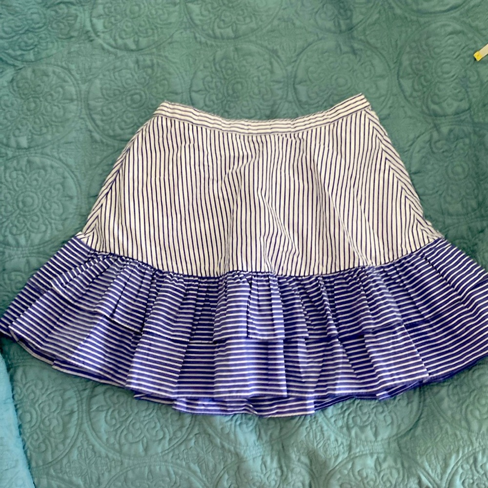 NWT J CREW PINSTRIPE MINI SKIRT SZ 6